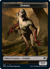 Zombie // Zombie Knight Double-Sided Token [Starter Commander Decks] | Amazing Games TCG