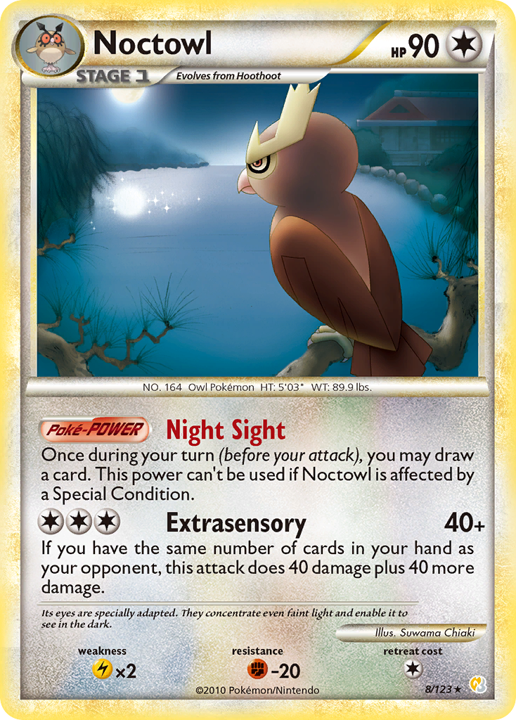 Noctowl (8/123) [HeartGold & SoulSilver: Base Set] | Amazing Games TCG