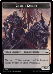 Zombie Knight // Human (6) Double-Sided Token [March of the Machine Commander Tokens] | Amazing Games TCG