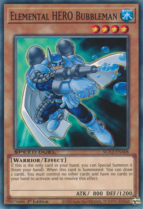 Elemental HERO Bubbleman [SGX2-ENA08] Common | Amazing Games TCG