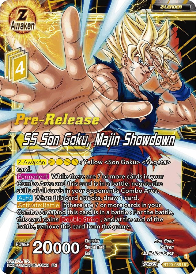 SS Son Goku, Majin Showdown (BT20-086) [Power Absorbed Prerelease Promos] | Amazing Games TCG