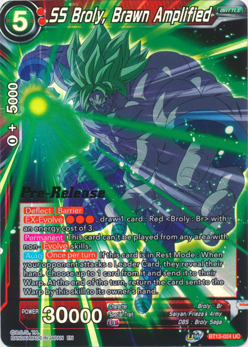 SS Broly, Brawn Amplified (BT13-024) [Supreme Rivalry Prerelease Promos] | Amazing Games TCG