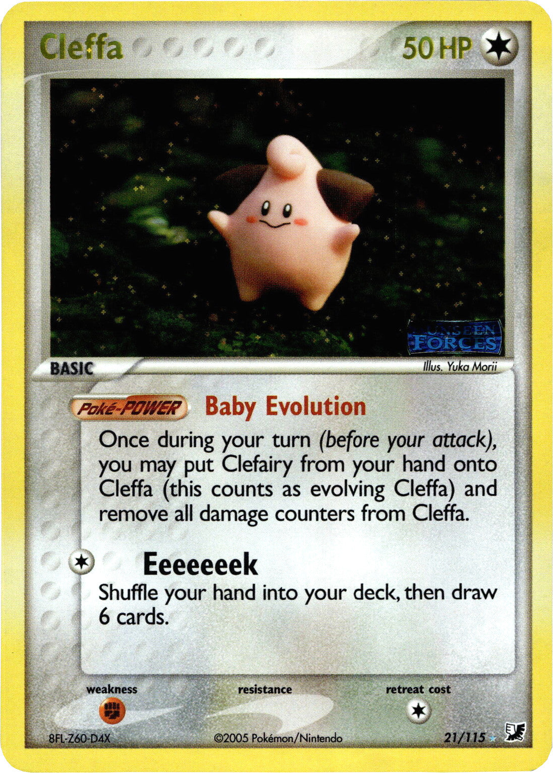 Cleffa (21/115) (Stamped) [EX: Unseen Forces] | Amazing Games TCG