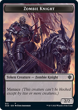 Zombie // Zombie Knight Double-Sided Token [Starter Commander Decks] | Amazing Games TCG