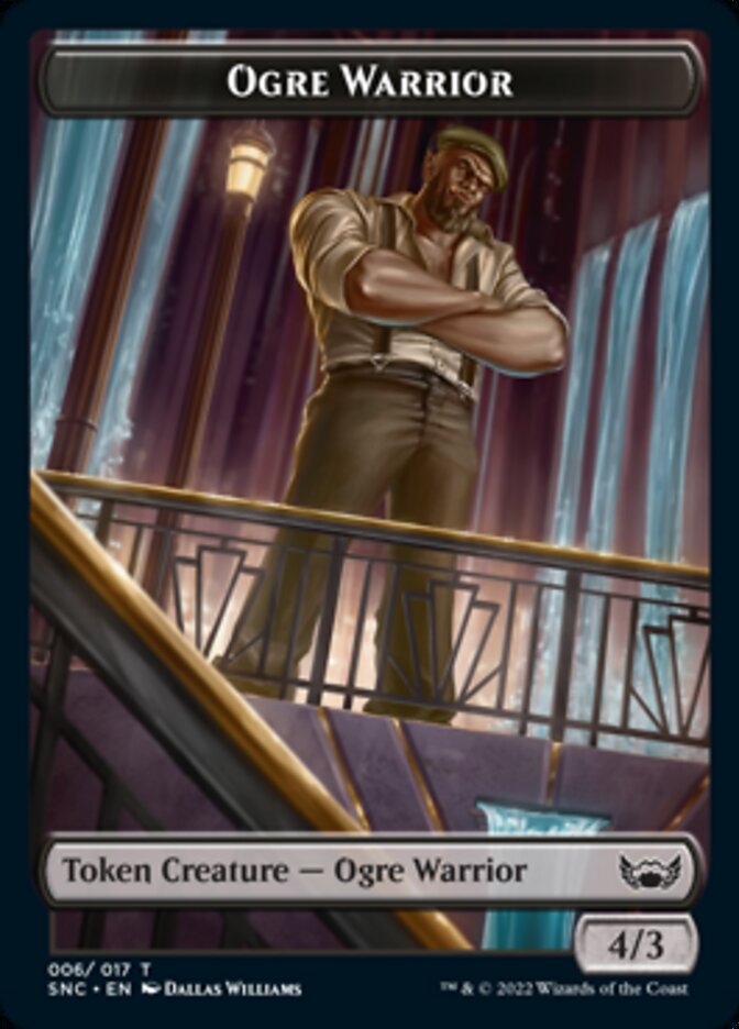 Ogre Warrior // Dog Double-sided Token [Streets of New Capenna Tokens] | Amazing Games TCG