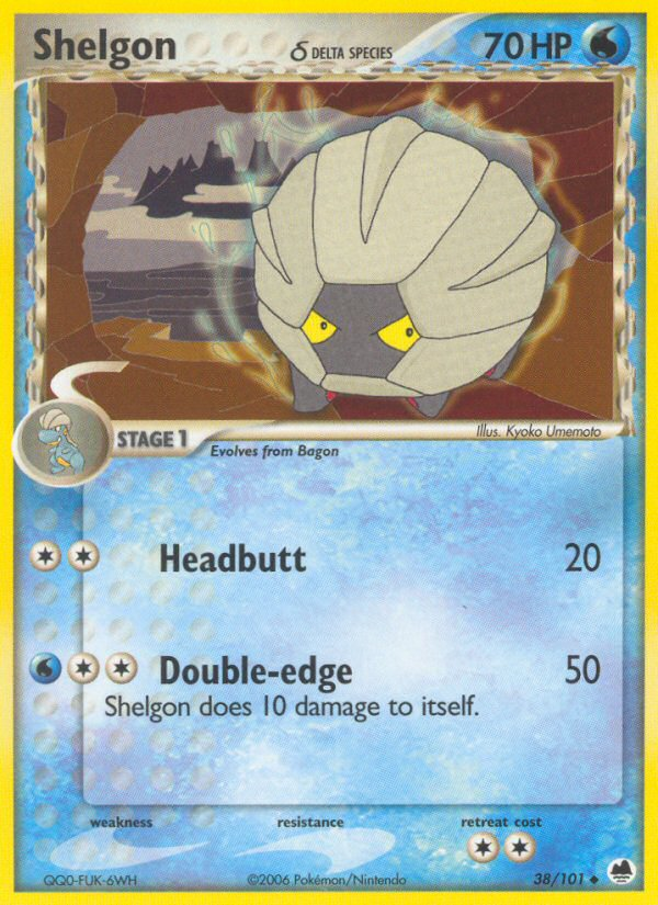 Shelgon (38/101) (Delta Species) [EX: Dragon Frontiers] | Amazing Games TCG