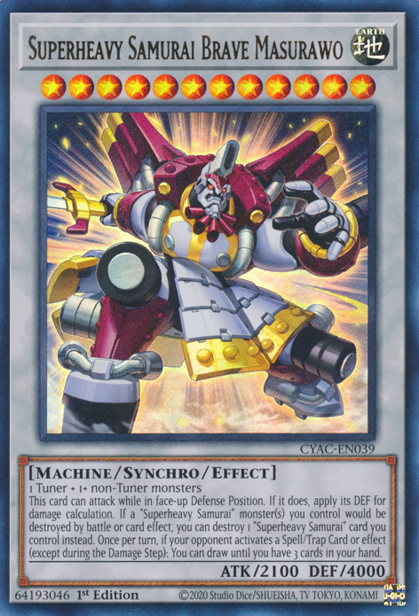 Superheavy Samurai Brave Masurawo [CYAC-EN039] Ultra Rare | Amazing Games TCG