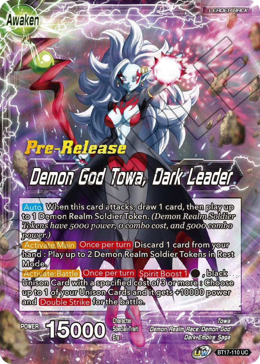 Towa // Demon God Towa, Dark Leader (BT17-110) [Ultimate Squad Prerelease Promos] | Amazing Games TCG