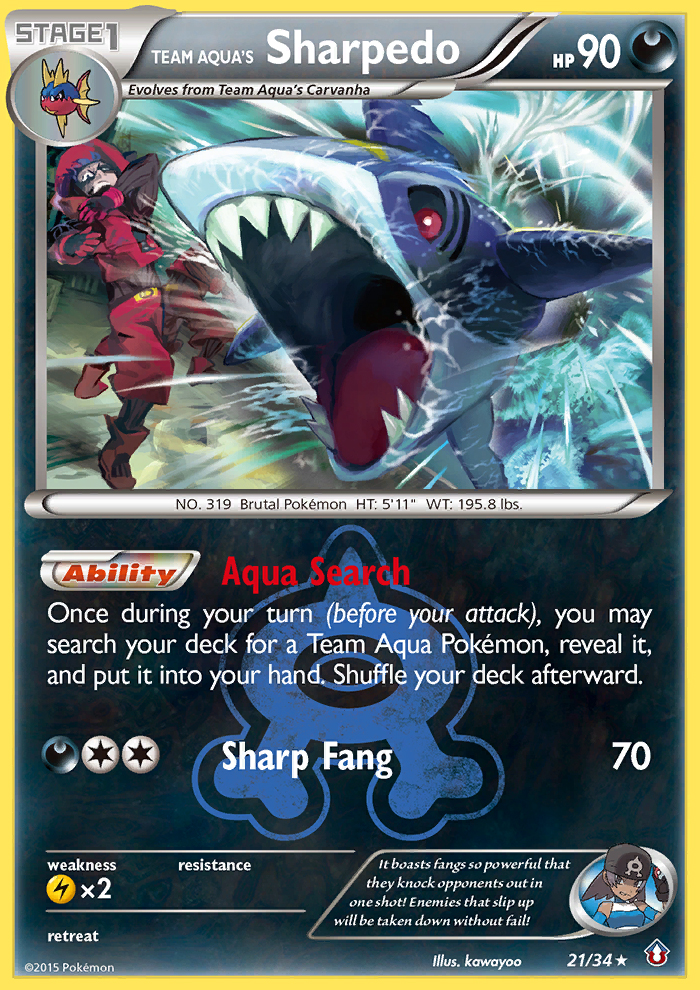 Team Aqua's Sharpedo (21/34) [XY: Double Crisis] | Amazing Games TCG