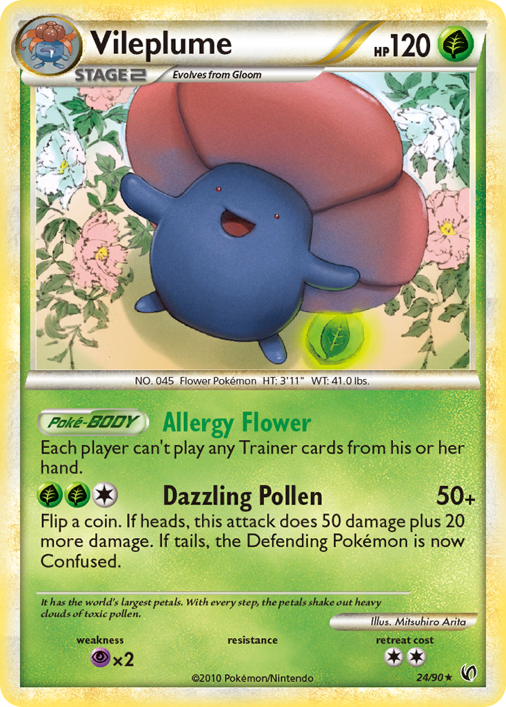 Vileplume (24/90) [HeartGold & SoulSilver: Undaunted] | Amazing Games TCG