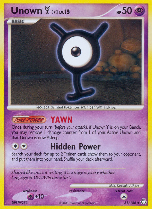 Unown Y (81/146) [Diamond & Pearl: Legends Awakened] | Amazing Games TCG