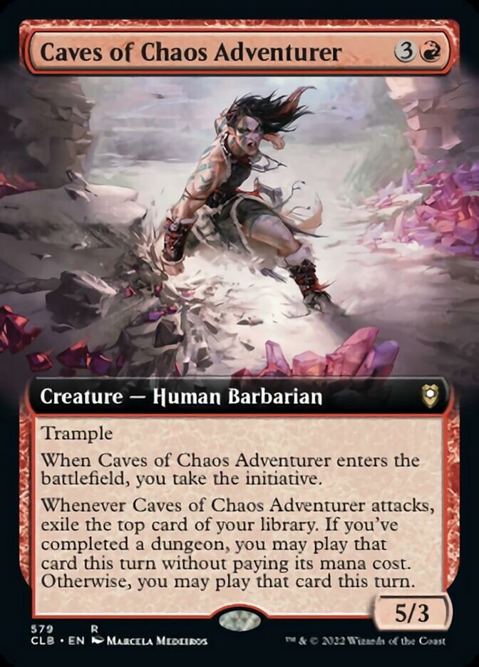 Caves of Chaos Adventurer (Extended Art) [Commander Legends: Battle for Baldur's Gate] | Amazing Games TCG