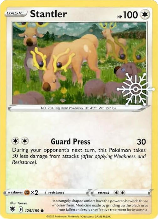 Stantler (125/189) (Holiday Calendar) [Sword & Shield: Astral Radiance] | Amazing Games TCG