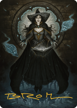 Tasha, the Witch Queen Art Card (76) (Gold-Stamped Signature) [Commander Legends: Battle for Baldur's Gate Art Series] | Amazing Games TCG