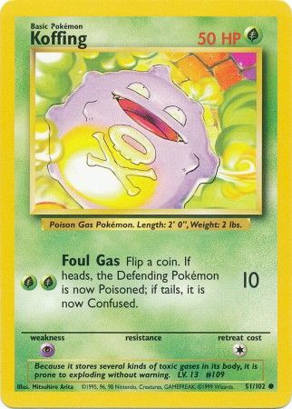 Koffing (51/102) [Base Set Unlimited] | Amazing Games TCG