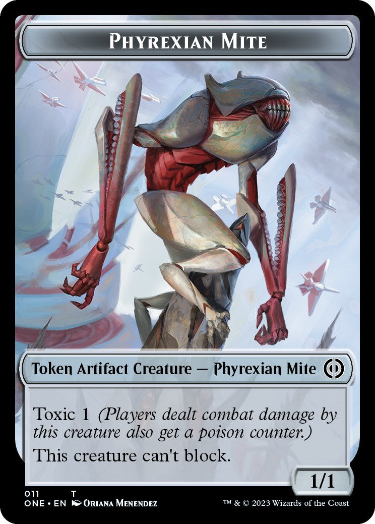 Phyrexian Mite // Phyrexian Insect Double-Sided Token [Phyrexia: All Will Be One Commander Tokens] | Amazing Games TCG