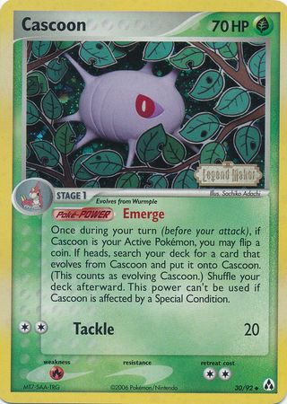 Cascoon (30/92) (Stamped) [EX: Legend Maker] | Amazing Games TCG