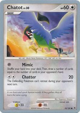 Chatot LV.30 (55/100) (Empotech - Dylan Lefavour) [World Championships 2008] | Amazing Games TCG