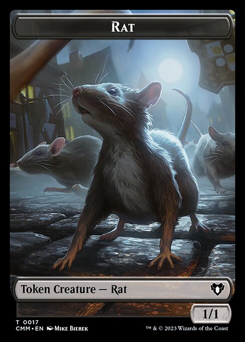 City's Blessing // Rat Double-Sided Token [Commander Masters Tokens] | Amazing Games TCG