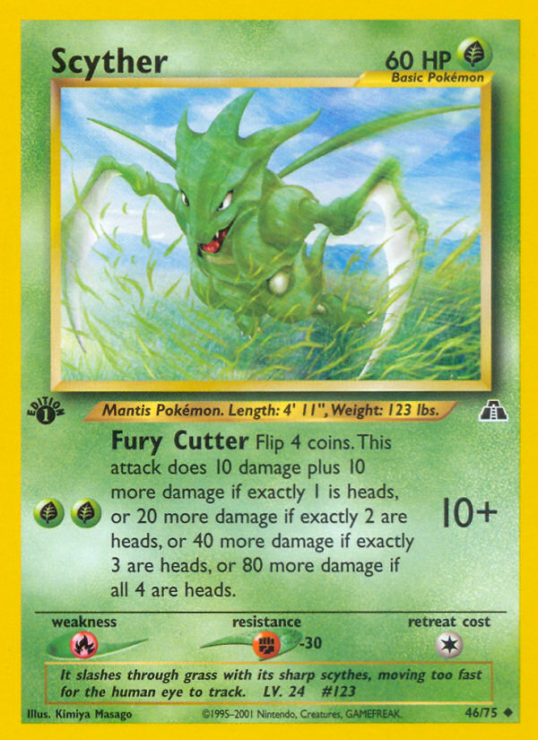 Scyther (46/75) [Neo Discovery 1st Edition] | Amazing Games TCG