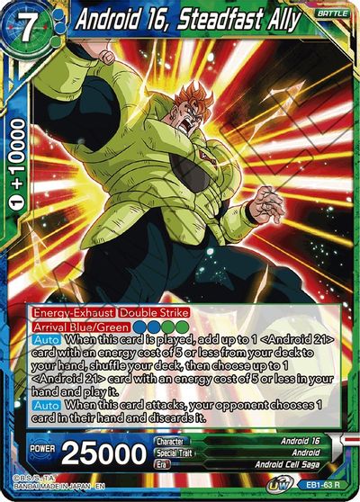 Android 16, Steadfast Ally (EB1-63) [Battle Evolution Booster] | Amazing Games TCG