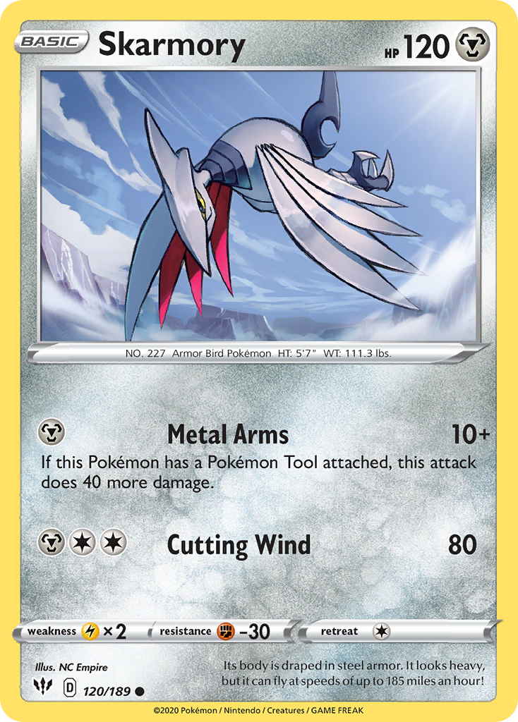 Skarmory (120/189) [Sword & Shield: Darkness Ablaze] | Amazing Games TCG