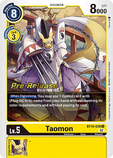 Taomon [BT10-039] [Xros Encounter Pre-Release Cards] | Amazing Games TCG