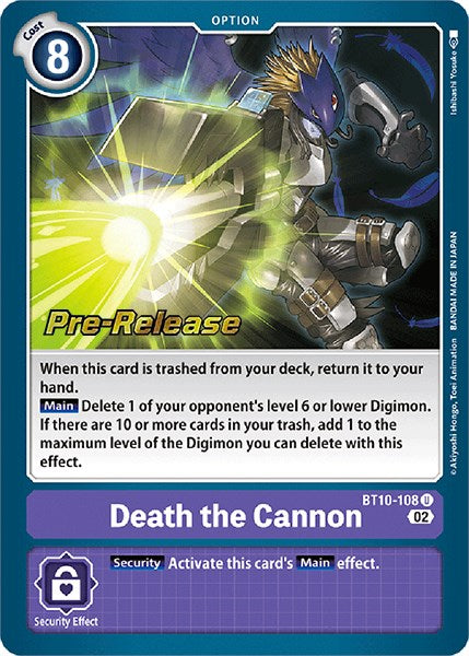 Death the Cannon [BT10-108] [Xros Encounter Pre-Release Cards] | Amazing Games TCG
