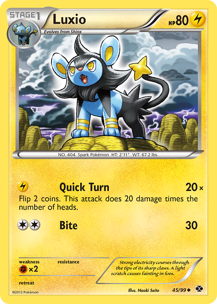 Luxio (45/99) [Black & White: Next Destinies] | Amazing Games TCG