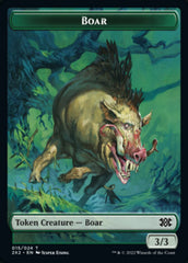 Boar // Knight Double-sided Token [Double Masters 2022 Tokens] | Amazing Games TCG