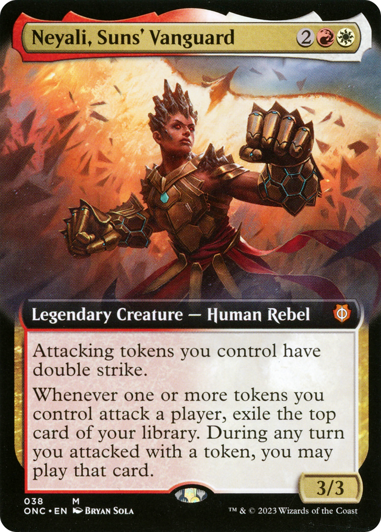 Neyali, Suns' Vanguard (Extended Art) [Phyrexia: All Will Be One Commander] | Amazing Games TCG