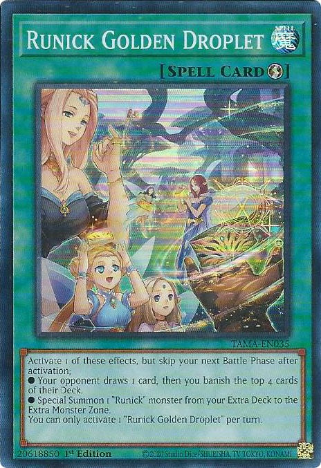 Runick Golden Droplet [TAMA-EN035] Super Rare | Amazing Games TCG