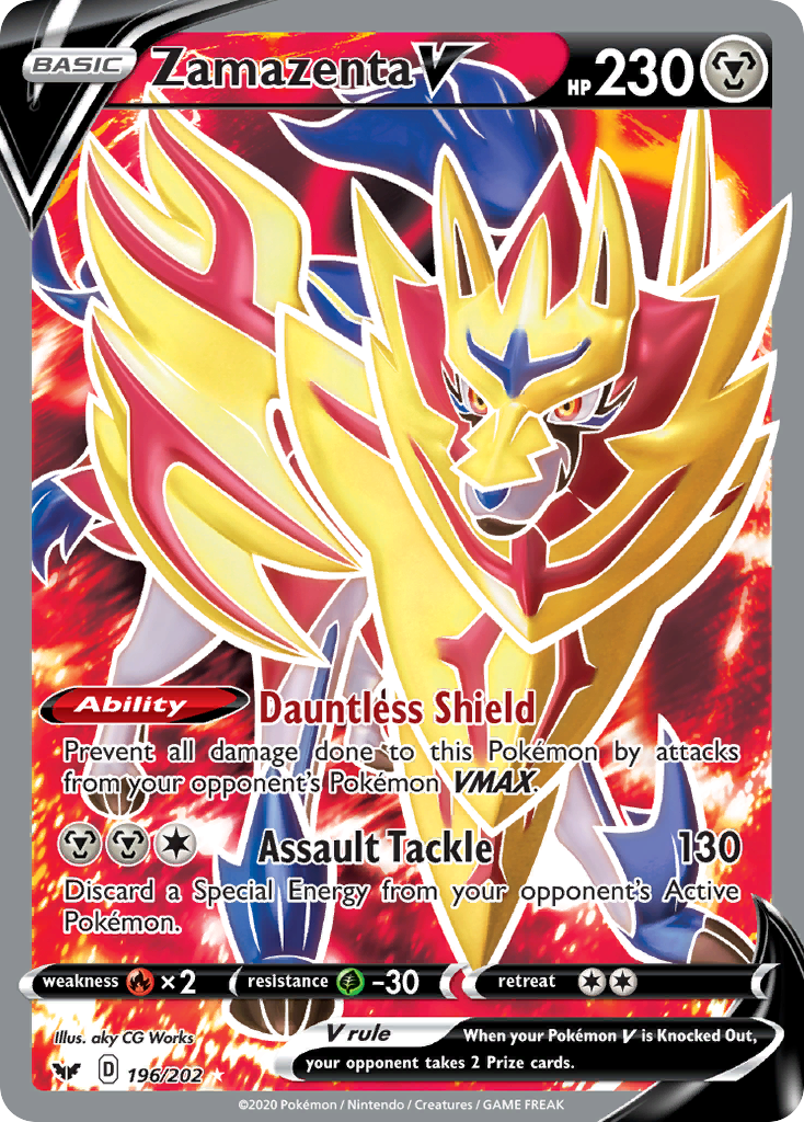 Zamazenta V (196/202) [Sword & Shield: Base Set] | Amazing Games TCG