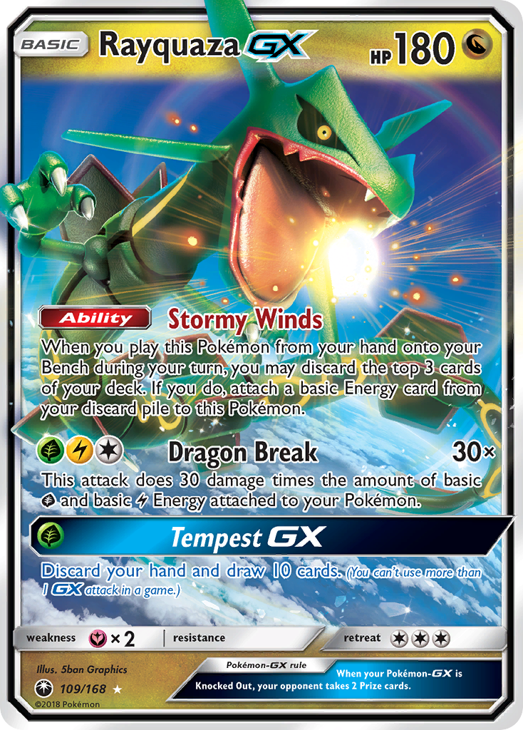 Rayquaza GX (109/168) [Sun & Moon: Celestial Storm] | Amazing Games TCG