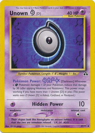 Unown [D] (47/75) [Neo Discovery Unlimited] | Amazing Games TCG