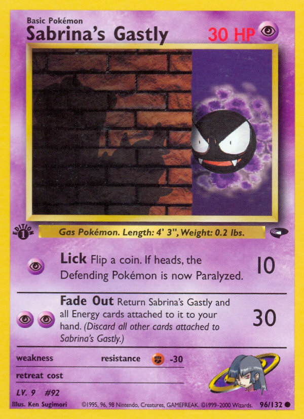 Sabrina's Gastly (96/132) [Gym Challenge 1st Edition] | Amazing Games TCG