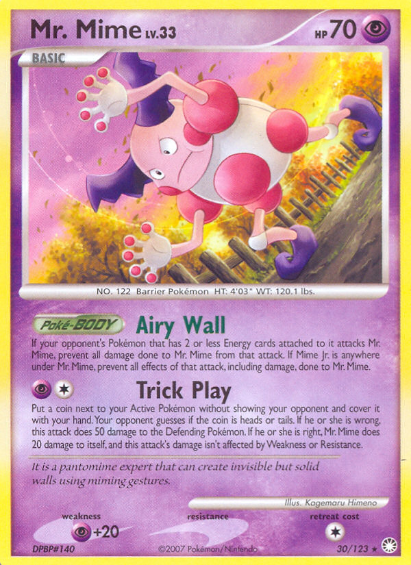 Mr. Mime (30/123) [Diamond & Pearl: Mysterious Treasures] | Amazing Games TCG