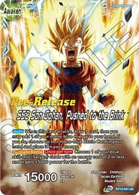 Son Gohan // SS2 Son Gohan, Pushed to the Brink (BT13-031) [Supreme Rivalry Prerelease Promos] | Amazing Games TCG