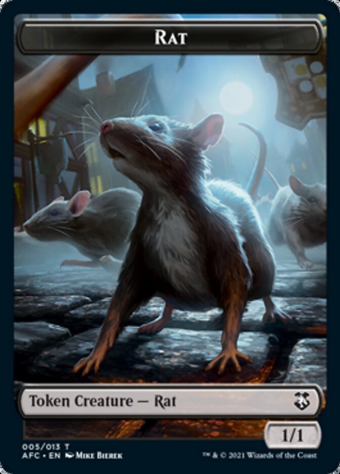 Rat // Zombie Double-sided Token [Dungeons & Dragons: Adventures in the Forgotten Realms Commander Tokens] | Amazing Games TCG