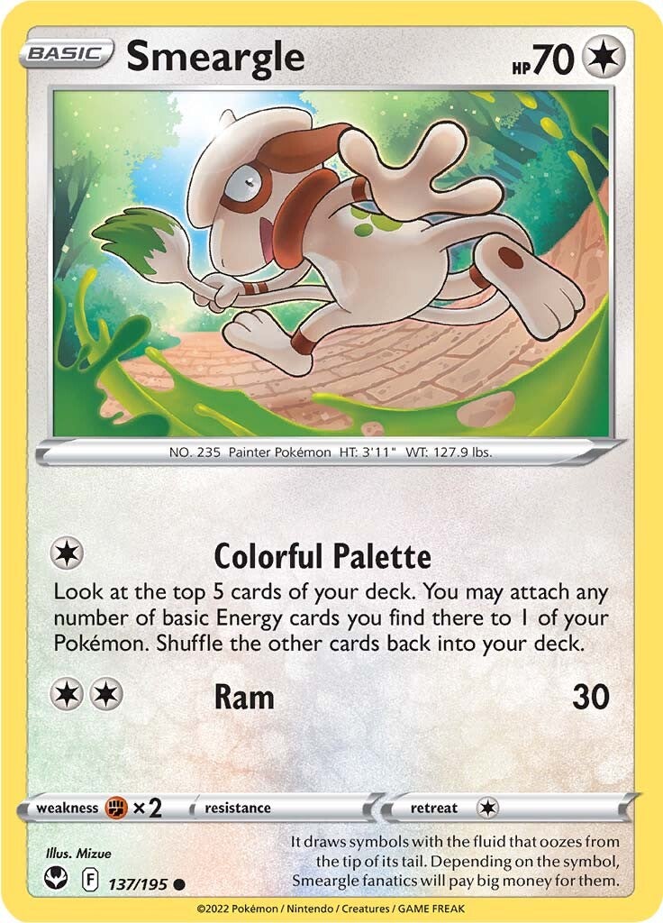 Smeargle (137/195) [Sword & Shield: Silver Tempest] | Amazing Games TCG