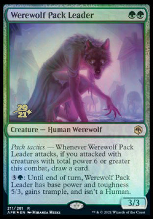 Werewolf Pack Leader [Dungeons & Dragons: Adventures in the Forgotten Realms Prerelease Promos] | Amazing Games TCG