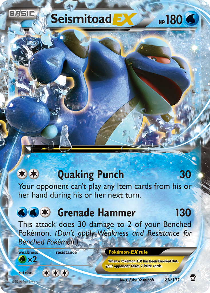 Seismitoad EX (20/111) [XY: Furious Fists] | Amazing Games TCG