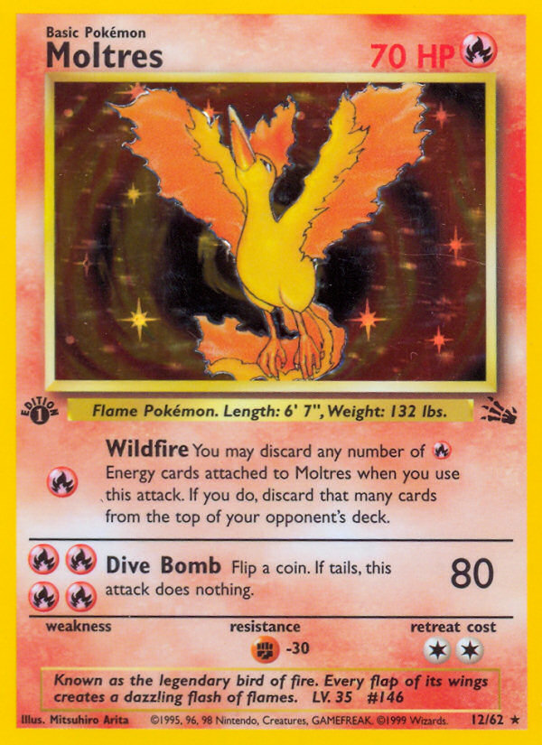 Moltres (12/62) [Fossil 1st Edition] | Amazing Games TCG