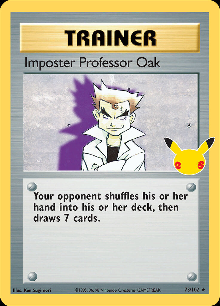 Imposter Professor Oak (73/102) [Celebrations: 25th Anniversary - Classic Collection] | Amazing Games TCG