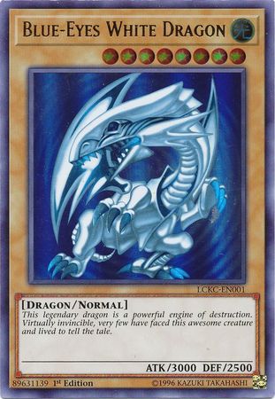 Blue-Eyes White Dragon (Version 2) [LCKC-EN001] Ultra Rare | Amazing Games TCG