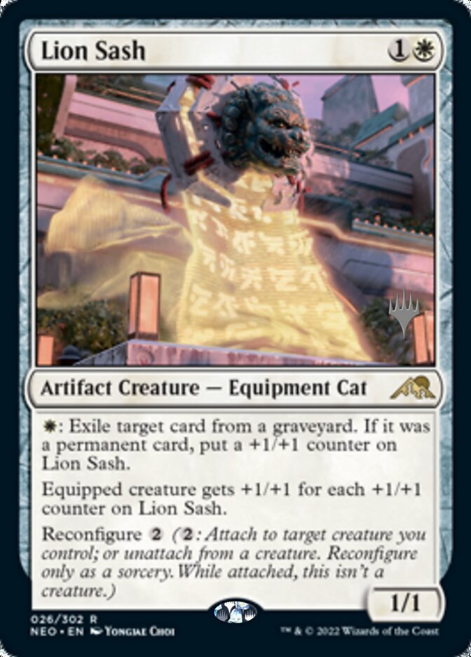 Lion Sash (Promo Pack) [Kamigawa: Neon Dynasty Promos] | Amazing Games TCG