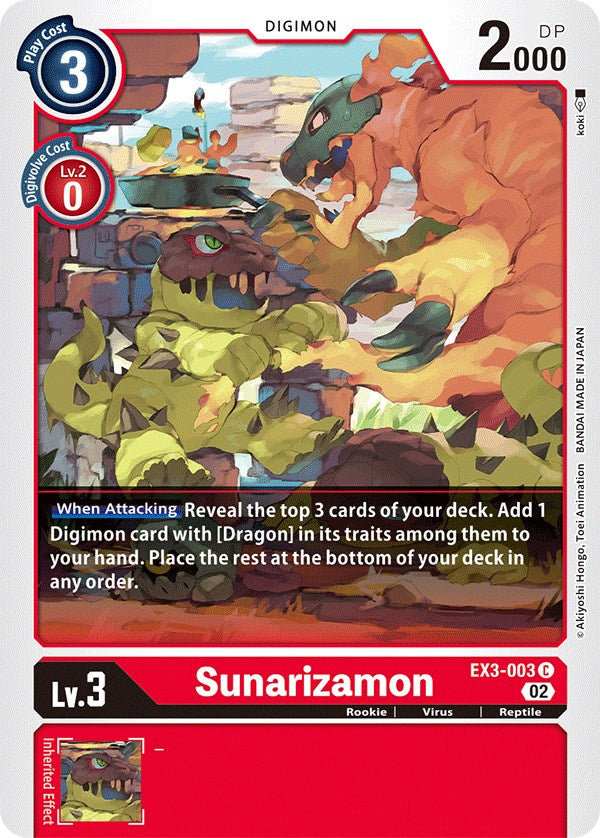 Sunarizamon [EX3-003] [Draconic Roar] | Amazing Games TCG