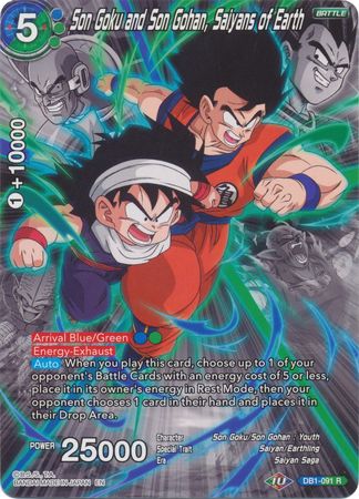 Son Goku and Son Gohan, Saiyans of Earth (Alternate Art) (DB1-091) [Special Anniversary Set 2020] | Amazing Games TCG