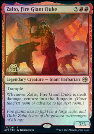 Zalto, Fire Giant Duke [Dungeons & Dragons: Adventures in the Forgotten Realms Prerelease Promos] | Amazing Games TCG