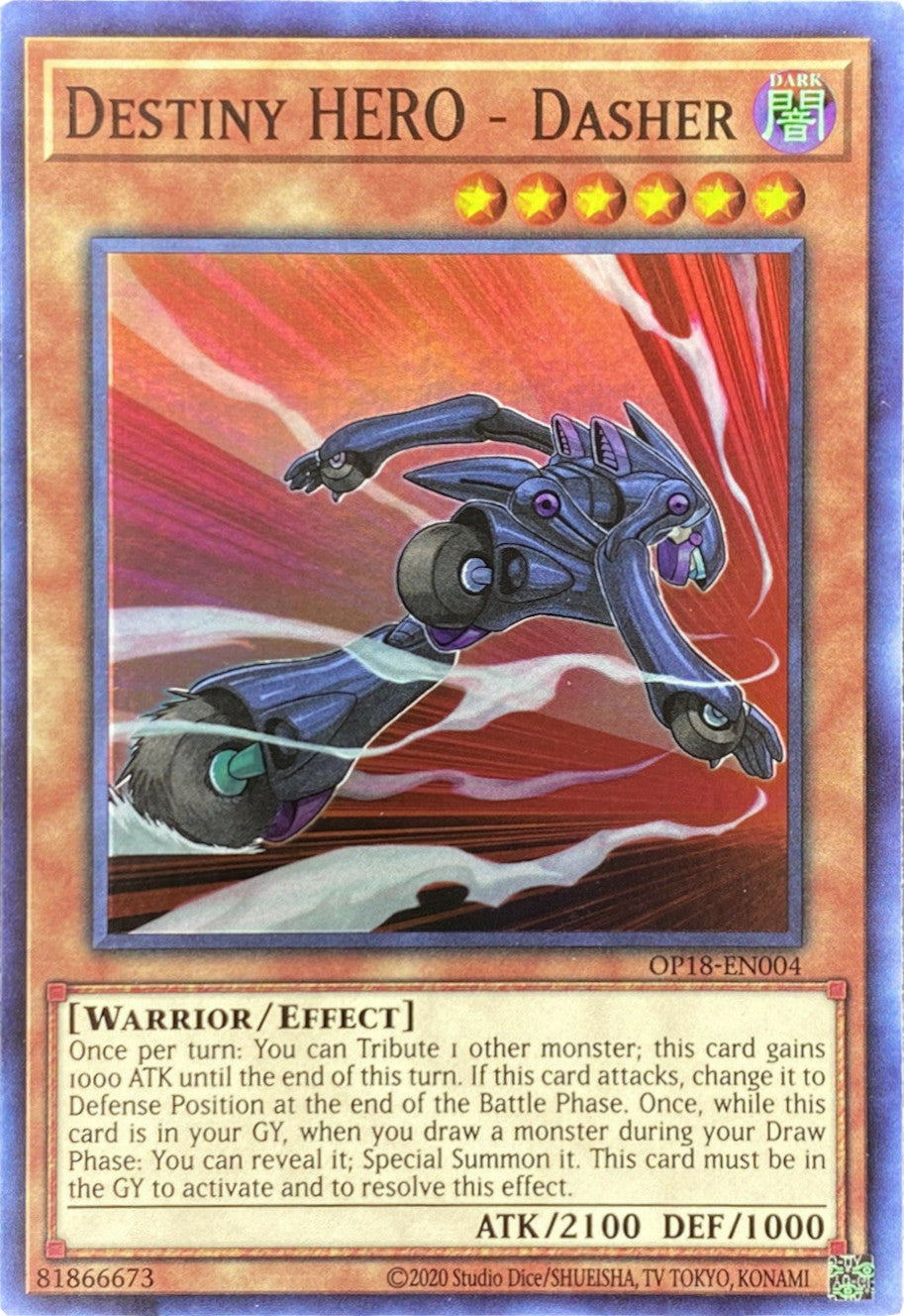 Destiny HERO - Dasher [OP18-EN004] Super Rare | Amazing Games TCG